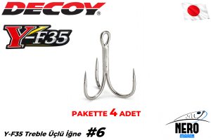 Decoy Treble Üçlü İğne Y-F35 #6 (6 Adet / Paket)