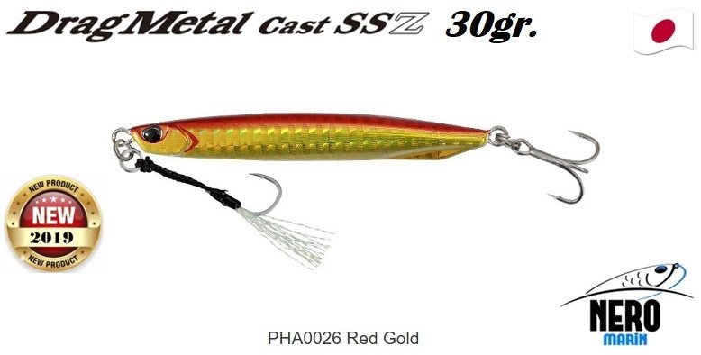 Drag Metal Cast Super Slim SSZ Jig 30Gr. PHA0026 Red Gold