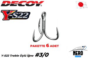 Decoy Y-S22 Treble Standart Üçlü İğne Silver #3/0 (6 Adet / Paket)