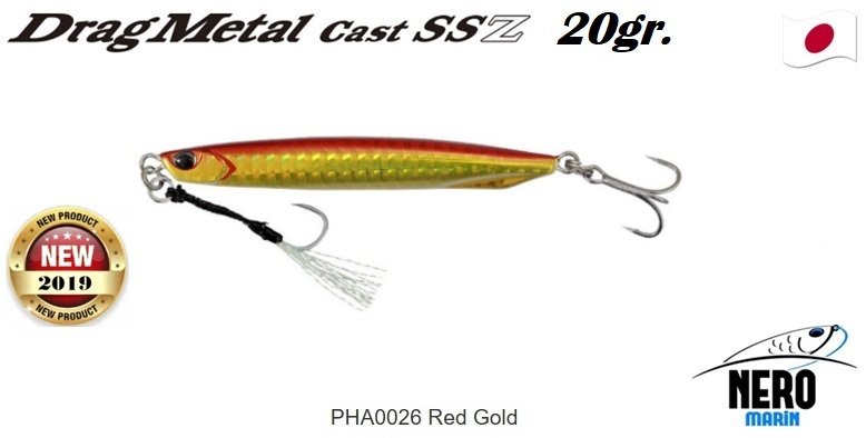 Drag Metal Cast Super Slim SSZ Jig 20Gr. PHA0026 Red Gold