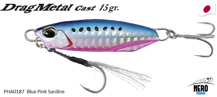 Drag Metal Cast Jig 15Gr. PHA0187 / Blue Pink Sardine