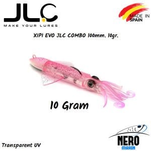 JLC Xipi Evo Silikon Kalamar 10gr. Kafa 100mm Vücut #2 Transparent UV
