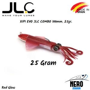 JLC Xipi Evo Silikon Kalamar 25gr. Kafa 100mm Vücut #1 Red Glow