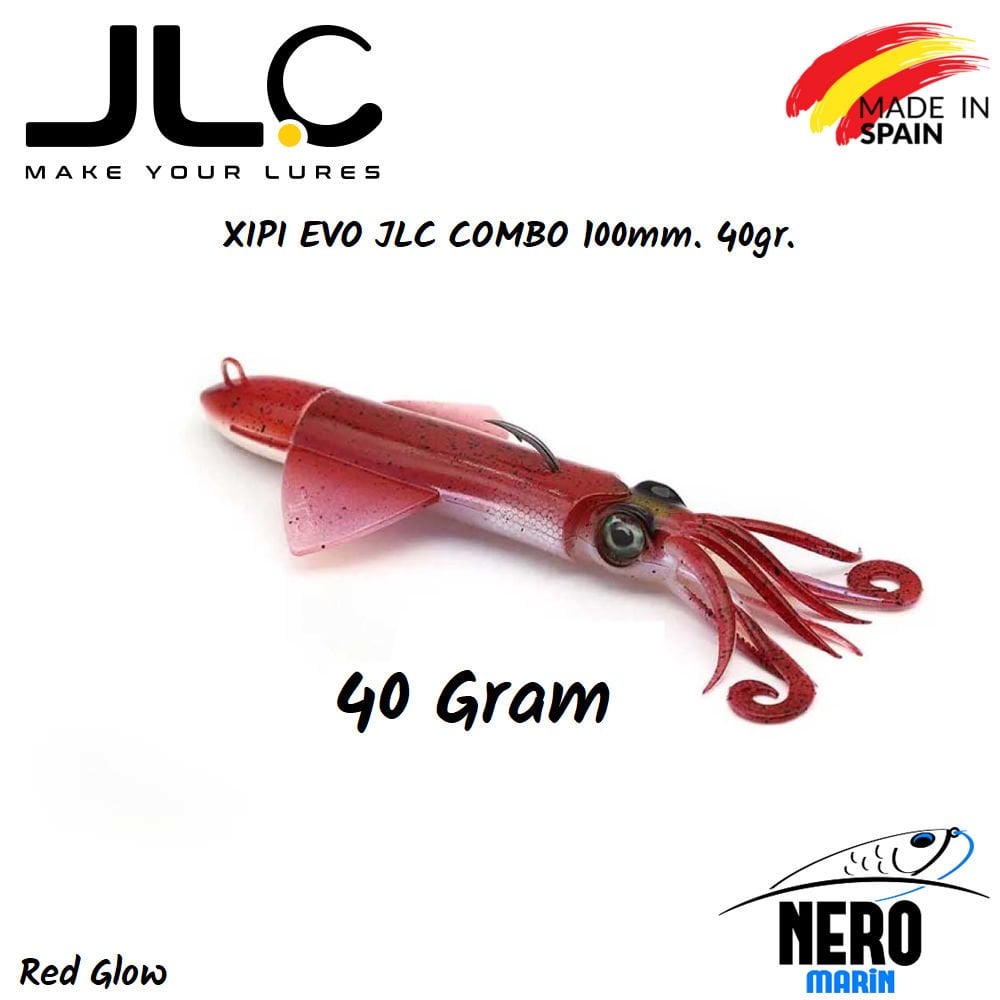 JLC Xipi Evo Silikon Kalamar 40gr. Kafa 100mm Vücut #1 Red Glow