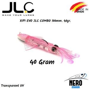 JLC Xipi Evo Silikon Kalamar 40gr. Kafa 100mm Vücut #2 Transparent UV