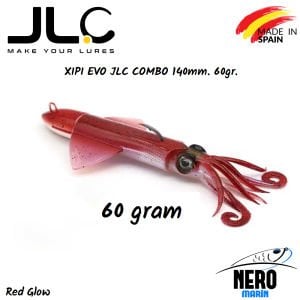 JLC Xipi Evo Silikon Kalamar 60gr. Kafa 140mm Vücut #1 Red Glow