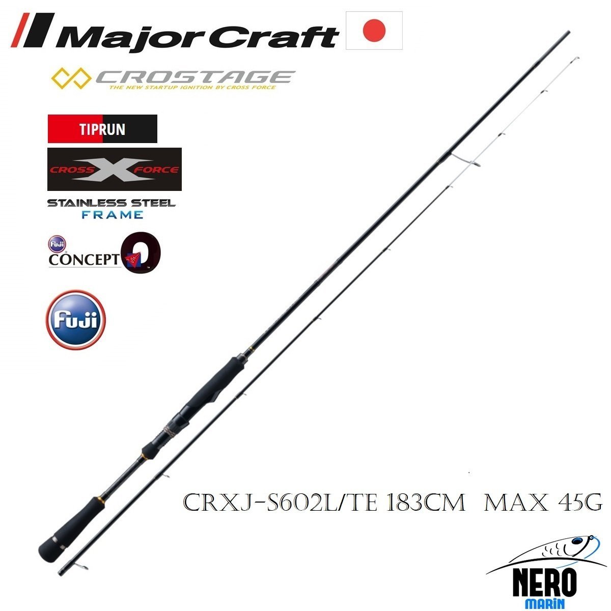 MC New Crostage CRXJ-S602L/TE Offshore Tiprun Subye Kamışı 183cm Max 45g