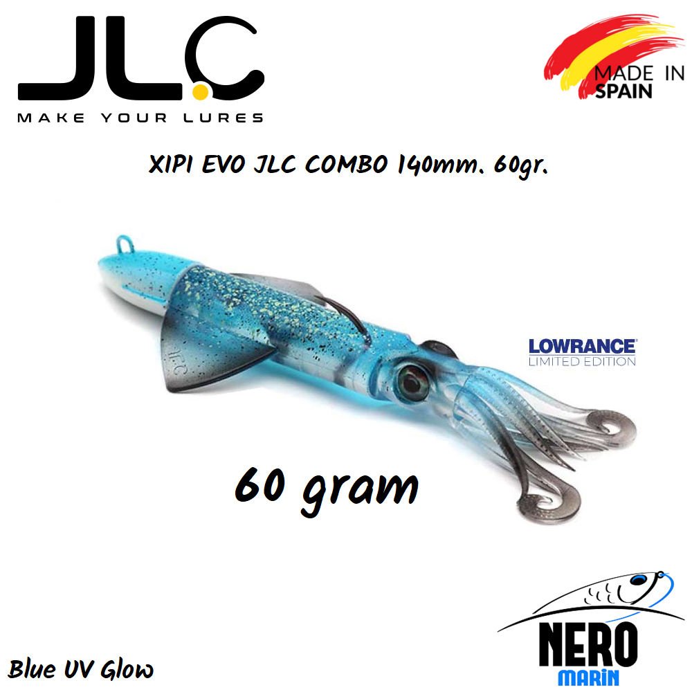 JLC Xipi Evo Silikon Kalamar 60gr. Kafa 140mm Vücut #3 Blue Glow
