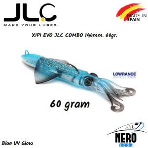 JLC Xipi Evo Silikon Kalamar 60gr. Kafa 140mm Vücut #3 Blue Glow