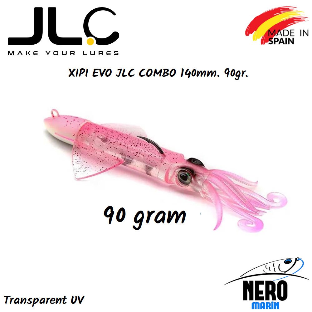 JLC Xipi Evo Silikon Kalamar 90gr. Kafa 140mm Vücut #2 Transparent UV