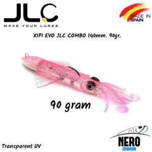 JLC Xipi Evo Silikon Kalamar 90gr. Kafa 140mm Vücut #2 Transparent UV