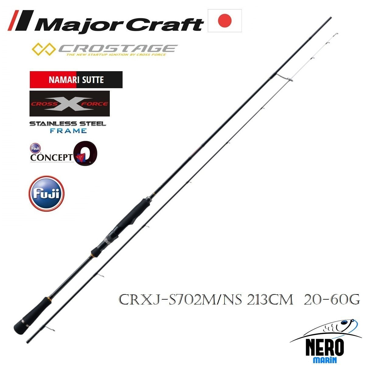 MC New Crostage CRXJ-S702M/NS Offshore Sutte Kalamar Kamışı 213cm 20-60g