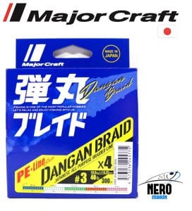 MC Dangan Braid İp DB4 PE 3.0/0.25mm/40Lb/18.0kg/300 metre Multi