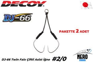 Decoy DJ-66 Twin Falx Çiftli Asist İğne #2/0 (2 Adet / Paket)