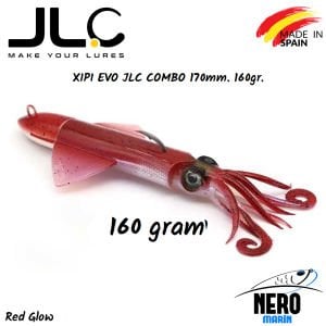 JLC Xipi Evo Silikon Kalamar 160gr. Kafa 170mm Vücut #1 Red Glow