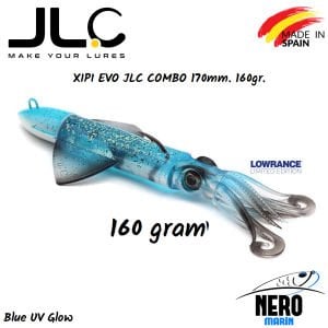 JLC Xipi Evo Silikon Kalamar 160gr. Kafa 170mm Vücut #3 Blue Glow