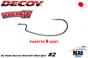 Decoy Worm37 Kg Hook Narrow Ofset İğne #2 (9 Adet / Paket)