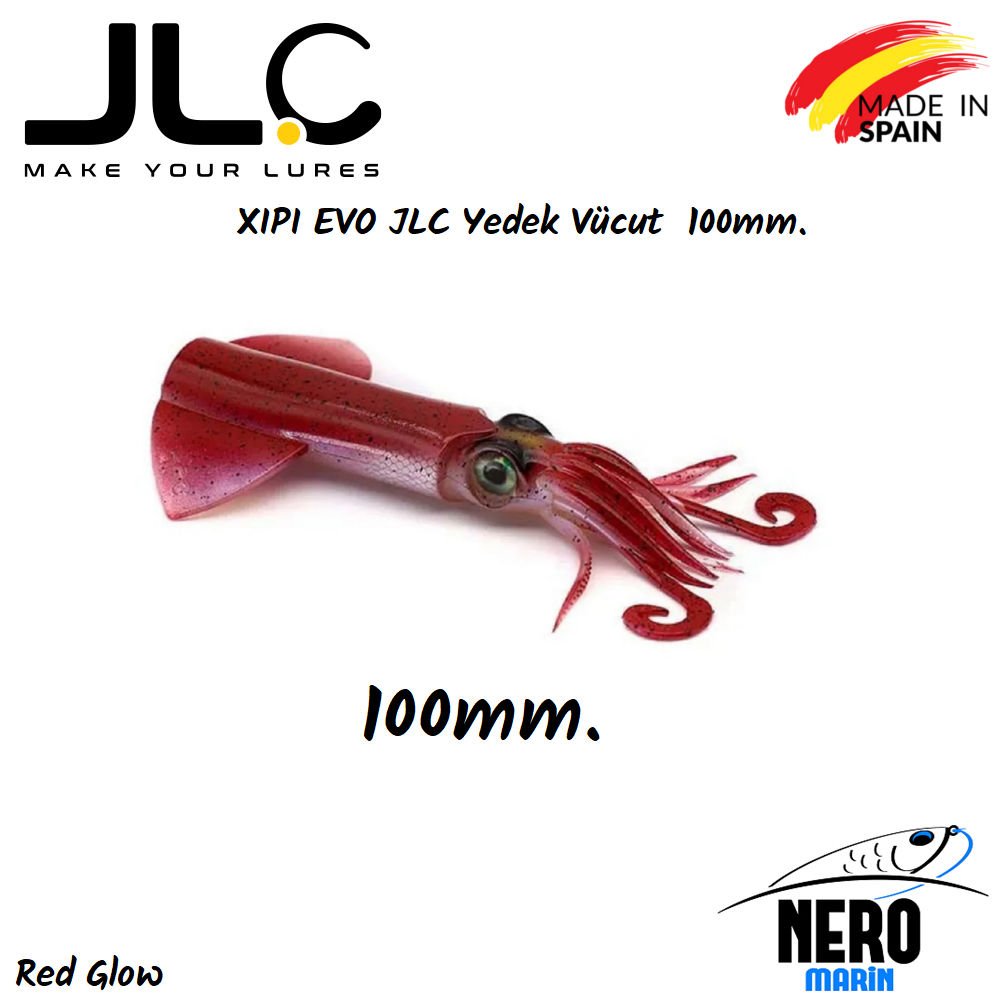 JLC Xipi Evo Silikon Kalamar Yedek Vücut 100mm #1 Red Glow