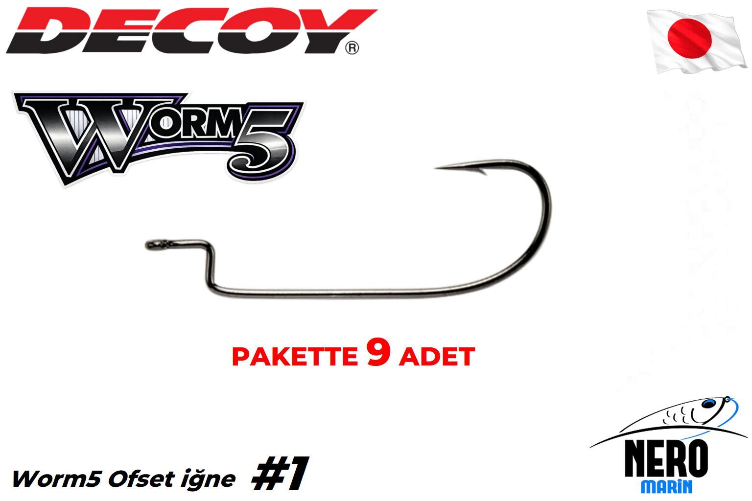 Decoy Worm5 Ofset İğne #1 (9 Adet / Paket)