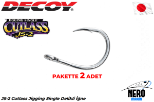 Decoy JS-2 Cutlass Jigging Single Delikli İğne #7/0 (2 Adet / Paket)