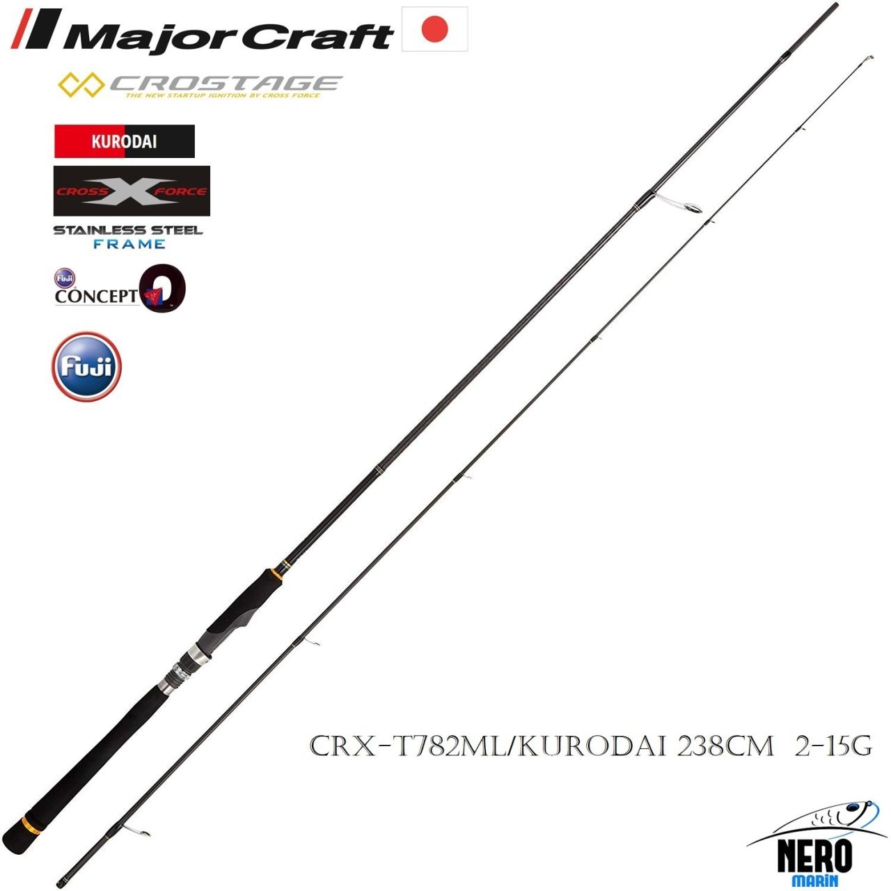 MC New Crostage CRX-T782ML/Kurodai Light Rock Light Spin Kamış 238cm 2-15g
