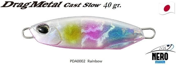 Drag Metal Cast Slow Jig 40Gr. PDA002 / Rainbow