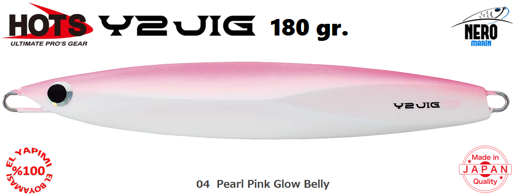 Hots Y2 Jig 180gr. 04  Pearl Pink Glow Belly