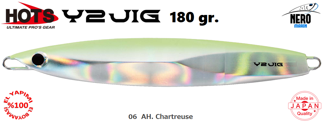 Hots Y2 Jig 180gr. 06  AH. Chartreuse