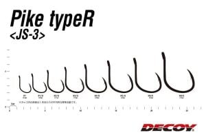 Decoy JS-3 Pike Type R Tek Jig İğnesi #1/0 (7 Adet / Paket)