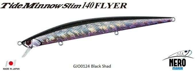 Tide Minnow Slim Flyer 140 GJO0124 / Black Shad