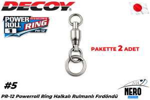 Decoy PR-12 Powerroll Ring Halkalı Rulmanlı Fırdöndü #5 (2 Adet / Paket)