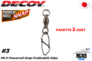 Decoy PR-11 Powerroll Snap Fırdöndülü Klips #3 (2 Adet / Paket)