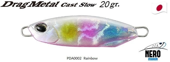 Drag Metal Cast Slow Jig 20Gr. PDA0002 / Rainbow