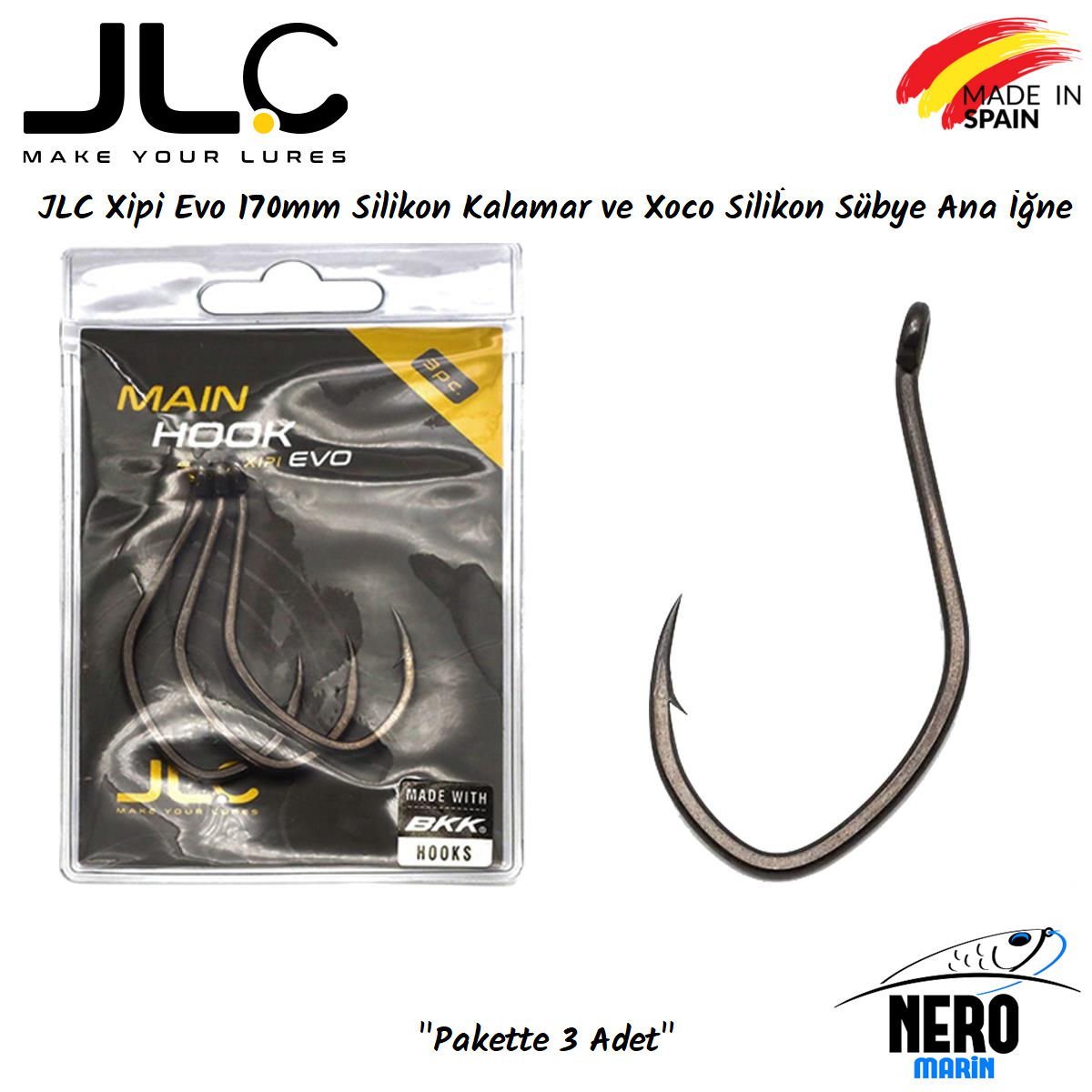 JLC Xipi Silikon Kalamar ve Xoco Silikon Sübye Ana İğne 3 Adet/Paket
