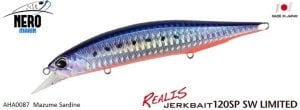 Realis Jerkbait 120SP SW AHA0087 Mazume Sardine