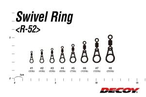 Decoy R-52 Swivel Ring Fırdöndülü Klips Silver #5 (75lb) (6 Adet / Paket)