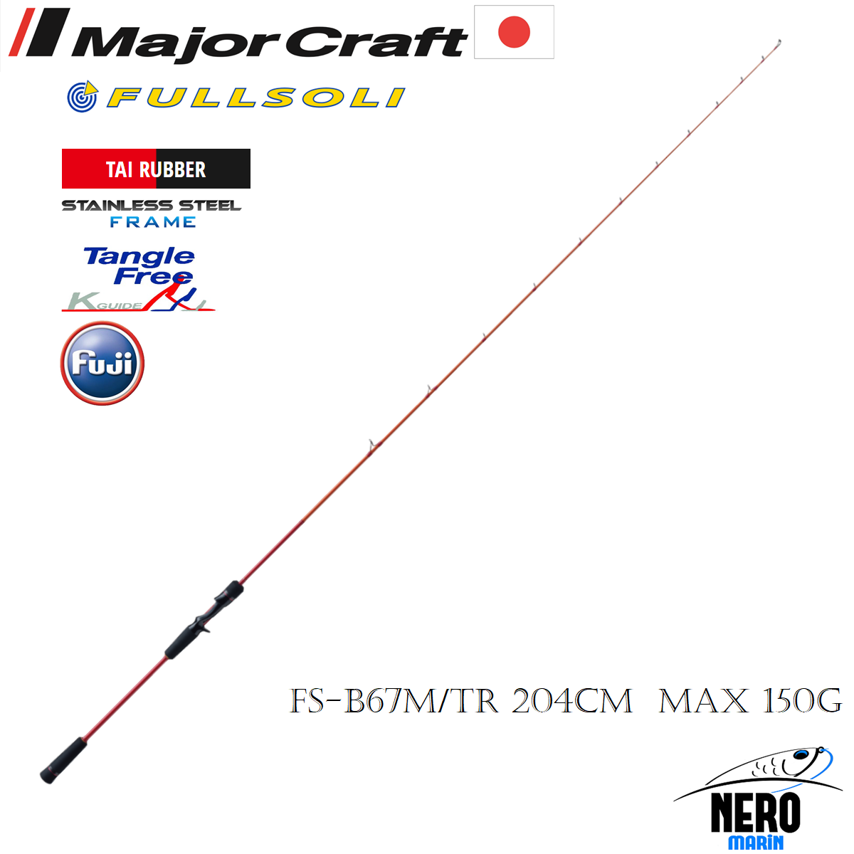 MC Fullsoli FS-B67M/TR Tai Rubber Kamış 204cm Max 150g