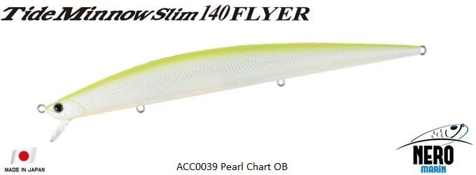 Tide Minnow Slim Flyer 140 ACC0039 / Pearl Chart OB