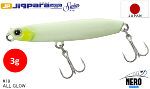 MC Jigpara Micro Swim JPMSW-3 #19  All Glow