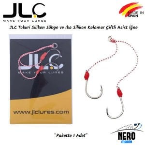 JLC Tokuri Silikon Sübye ve Ika Silikon Kalamar Çiftli Asist İğne 1 Adet/Paket