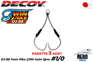 Decoy DJ-88 Twin Pike Çiftli Asist İğne #1/0 (3 Adet / Paket)