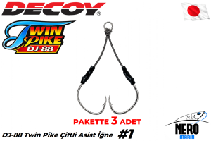 Decoy DJ-88 Twin Pike Çiftli Asist İğne #1 (3 Adet / Paket)