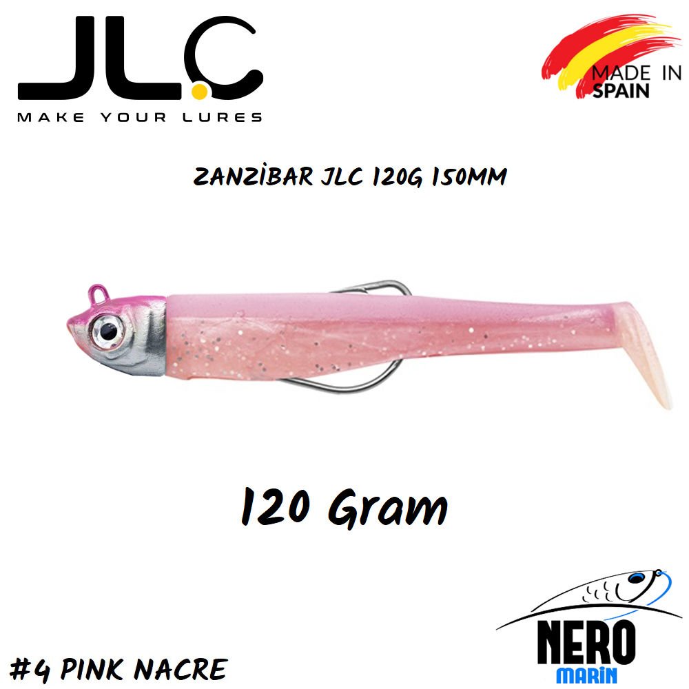 JLC Zanzibar Silikon Balık 120gr. Kafa 150mm Vücut #4 Pink Nacre