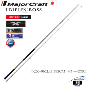 MC New Triple Cross TCX-962LSJ Light Shore Jigging Kamış 293cm 40 (+-20)g