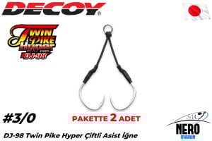 Decoy DJ-98 Twin Pike Hyper Çiftli Asist İğne #3/0 (2 Adet / Paket)