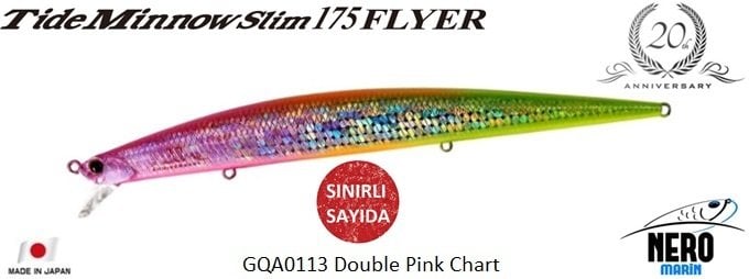 Tide Minnow Slim Flyer 175 GQA0113 / Double Pink Chart