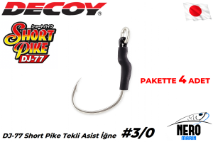 Decoy DJ-77 Short Pike Kısa Tekli Asist İğne #3/0 (4 Adet / Paket)