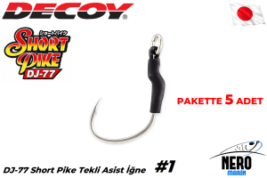 Decoy DJ-77 Short Pike Kısa Tekli Asist İğne #1 (5 Adet / Paket)