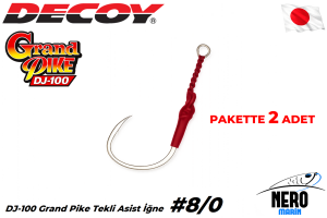Decoy DJ-100 Grand Pike Tekli Asist İğne #8/0 (2 Adet / Paket)