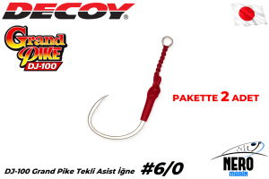 Decoy DJ-100 Grand Pike Tekli Asist İğne #6/0 (2 Adet / Paket)